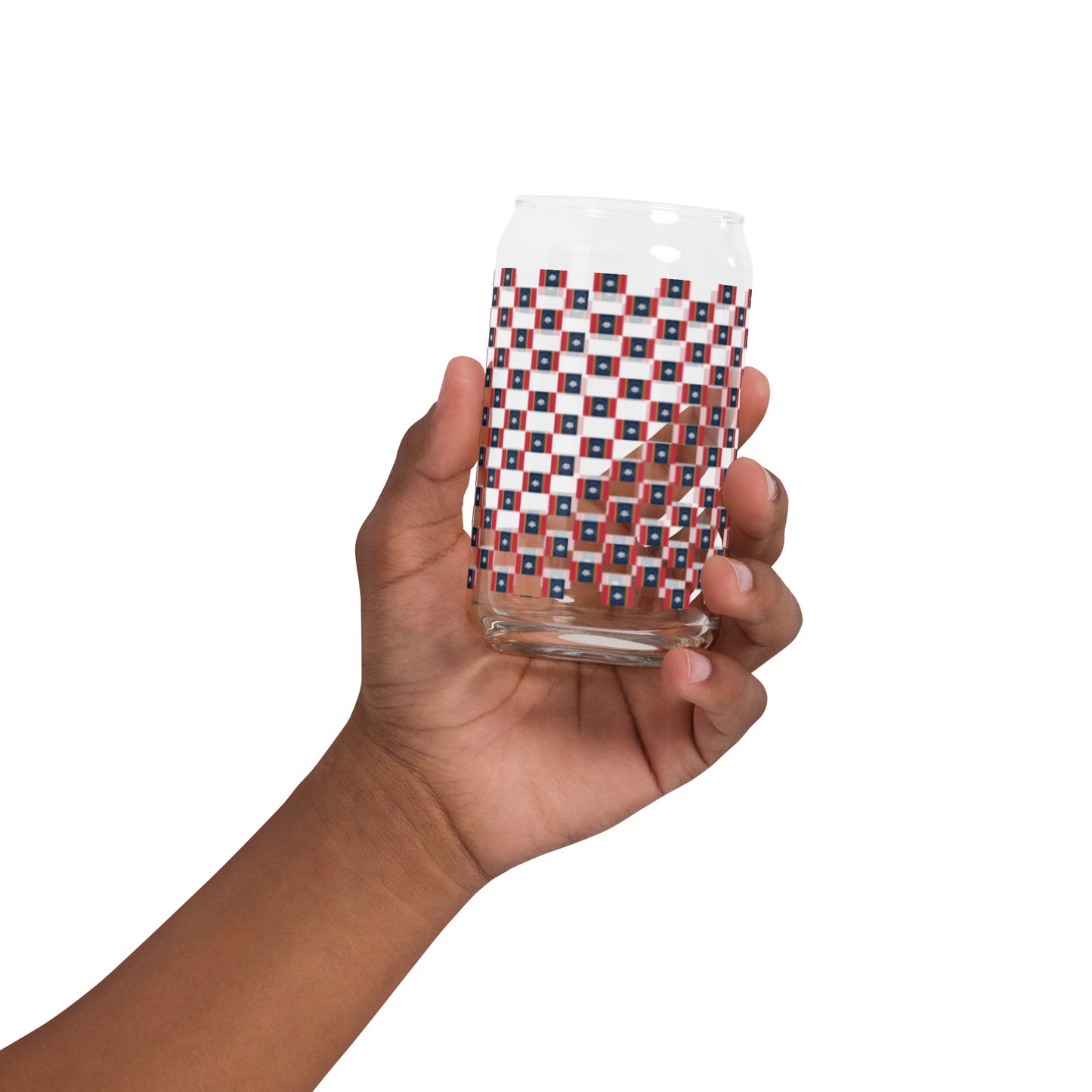 Mississippi Custom State Flag Can-shaped Glassware -- single glass / 16 oz.