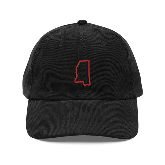 Mississippi Vintage Corduroy Cap (Red)